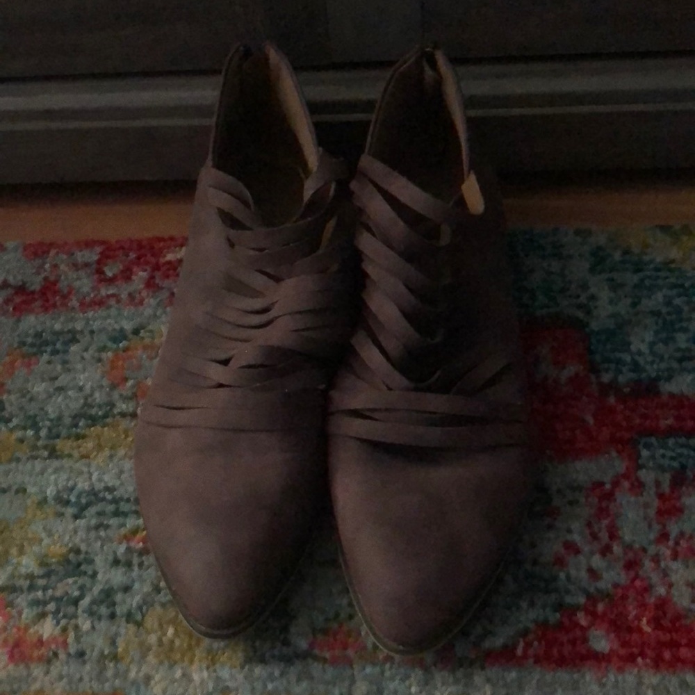 Cute purple leather flats